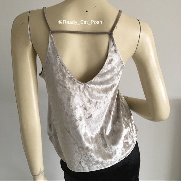 {new} Double Zero crushed velvet strappy camisole - Picture 4 of 6